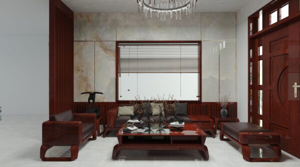 Thiết kế phòng khách nhà Anh Mạnh Cao Xanh - Hình ảnh 2